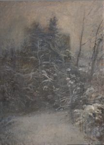 Emilio Borsa, "Paesaggio invernale", 1900 circa