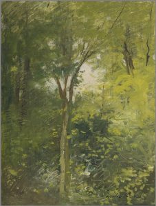 Emilio Borsa, "Le prime foglie (impressioni) ", 1900 circa