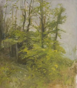 Emilio Borsa, "Primavera al Parco di Monza",1900 circa